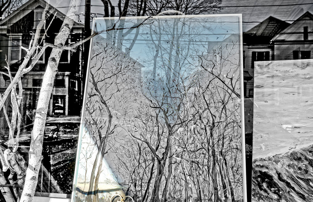 Painted And Reflected Trees