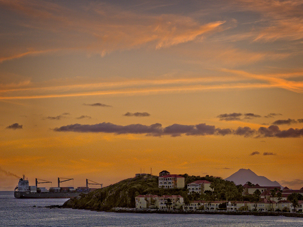 Saba Sunset Ship Saint Martin