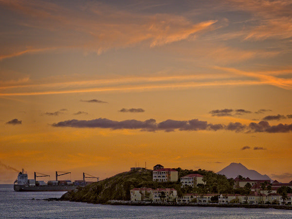 Saba Sunset Ship Saint Martin
