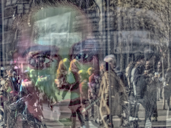 Ghostly Reflection In Crowd