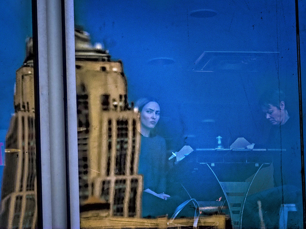 Lady In Blue Reflection