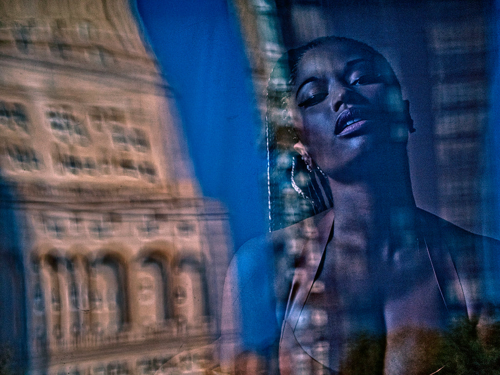 Blue Lady And Reflection