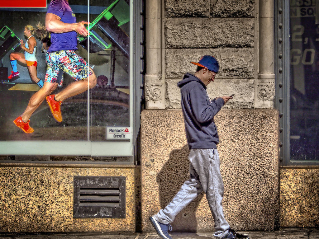 Jogging Walking Texting