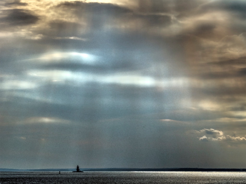 Sun Beams And Lighthouse
