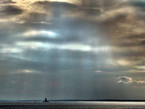 Sun Beams And Lighthouse