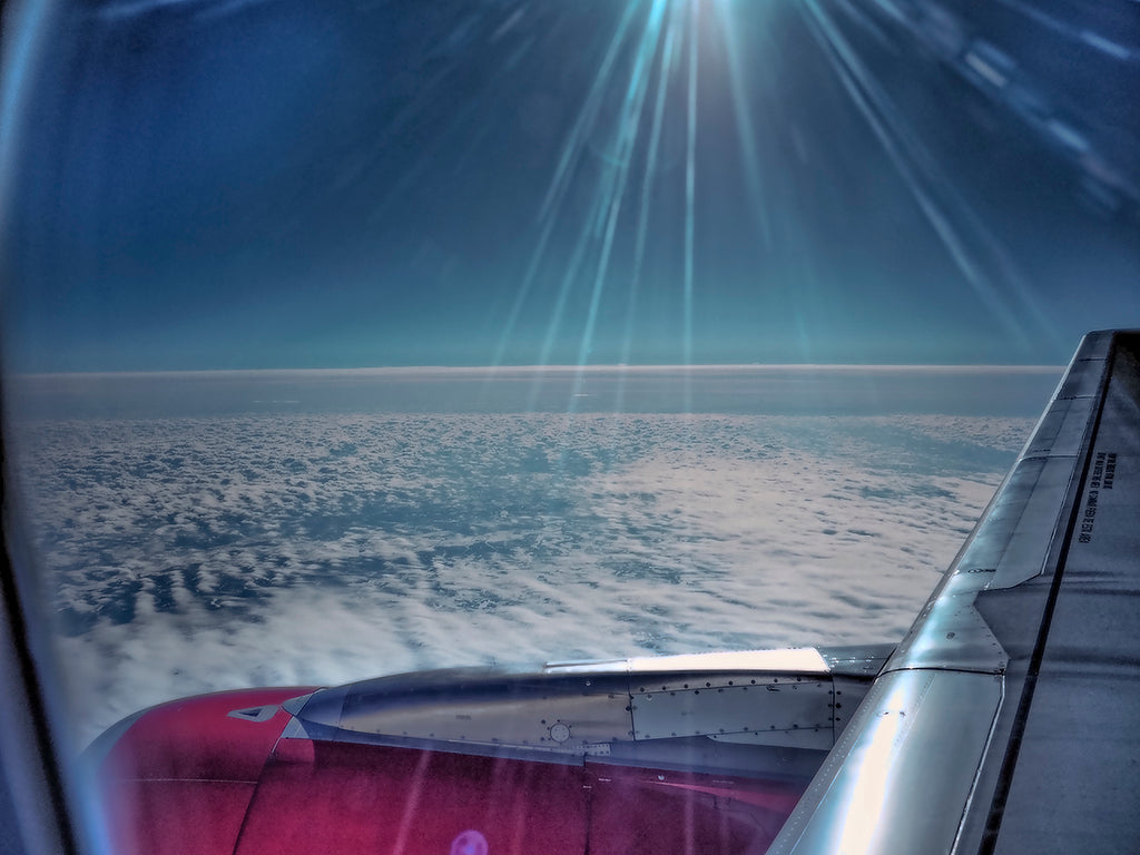 Sun Flare At 36000 Feet